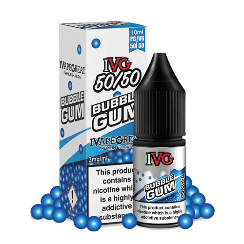 IVG 50 50 10ml eliquid BUBBLEGUM