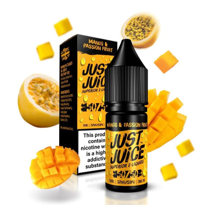 JUST JUICE mango and passionfruit 50 50 10ml eliquid 01