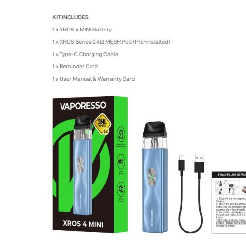 VAPORESSO XROS 4 MINI Starter Vape Pod Kit 5